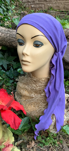 Lavender Pre Tied Headscarf | Hair Wrap For Women | Summer Tichel | Modern Summer Hijab | Head Cover For Beach | Made in USA by Uptowngirlheadwear