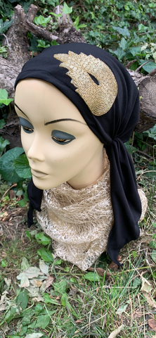 Headscarf For Woman | Black or Grey Fancy Head-covers | Head coverings For Women