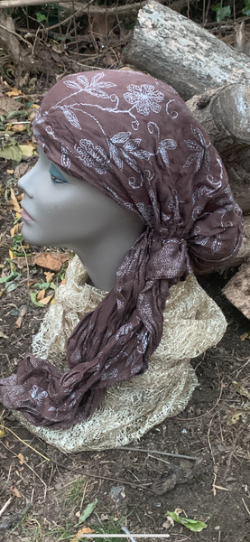 Brown Pre Tied Headscarf