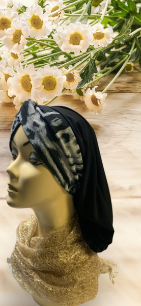 New Black Grey Classic Snood | Casual Hijab Turban For Women | Made in USA