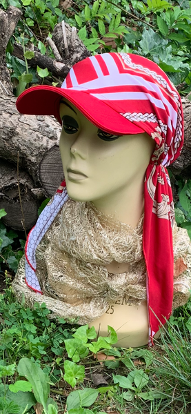 New Head Scarf With Brim | Chic Sun Visor Scarf For Women | Hair Covering For Walking or For The Pool | Proudly Made in USA