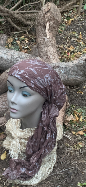 Brown Pre Tied Headscarf