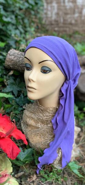 Lavender Pre Tied Headscarf | Hair Wrap For Women | Summer Tichel | Modern Summer Hijab | Head Cover For Beach | Made in USA by Uptowngirlheadwear