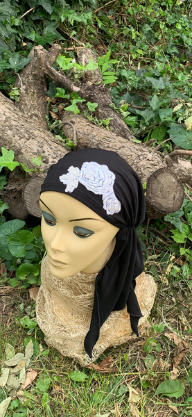 Black and White Headscarf For Women