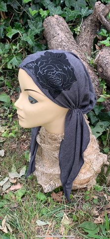 Grey Black Headscarf For Women