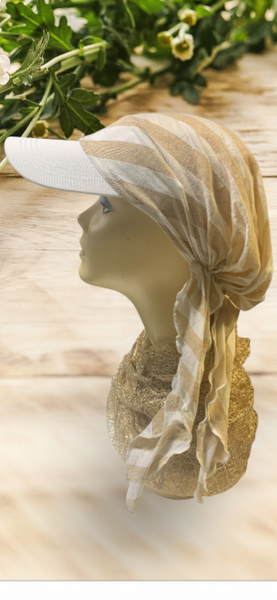 Sun Visor Headscarf with Brim | Proudly Made in the USA by Uptown Girl Headwear