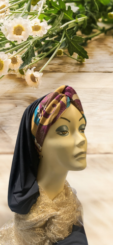 Colorful Sparkly Headgear |Snood Tichel Hijab Hair Covering For Women | Renaissance Style Headscarf | Made in the USA by Uptown Girl Headwear