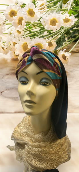 Colorful Sparkly Headgear |Snood Tichel Hijab Hair Covering For Women | Renaissance Style Headscarf | Made in the USA by Uptown Girl Headwear