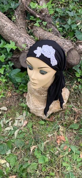 Black and White Headscarf For Women