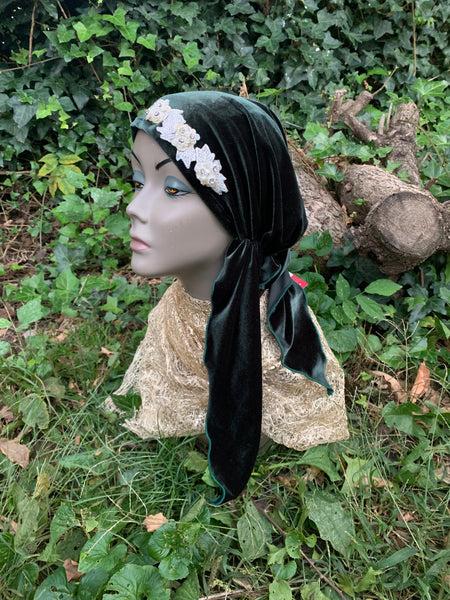 Velvet Pre Tied Headscarf For Women