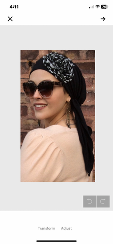 Black Stretchy Velvet Pre Tied Headscarf For Women | Proudly Made in the USA By Uptown Girl Headwear