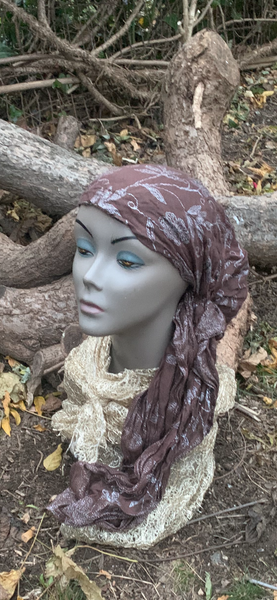 Brown Pre Tied Headscarf