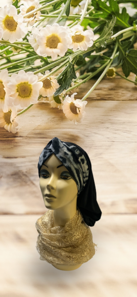 New Black Grey Classic Snood | Casual Hijab Turban For Women | Made in USA