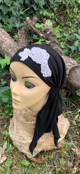 Black and White Headscarf For Women