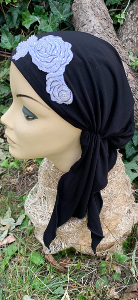 Black and White Headscarf For Women